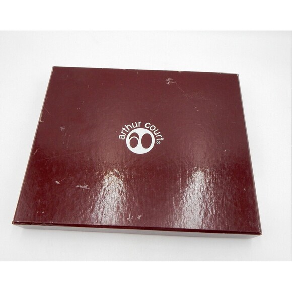 Arthur Court Cheese Set Tray Plate & Spreader Knife Grapes Leaves 2000 Design - Picture 9 of 10